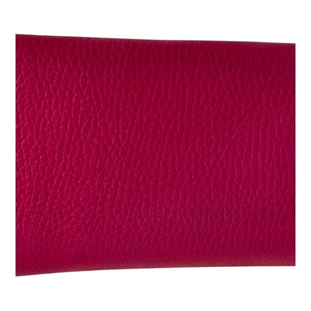 ✨💎GUCCI💎✨MAGENTA PEBBLED LEATHER WALLET W/DUSTY & CHAIN - Picture 5 of 7